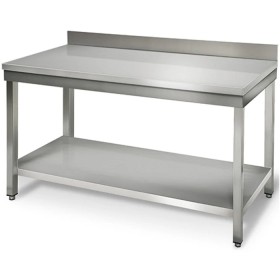 ADM RVS Werktafel 1000mm breed - 700mm diep met bodemschap en opstaande rand