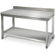 ADM RVS Werktafel 1000mm breed - 700mm diep met bodemschap en opstaande rand