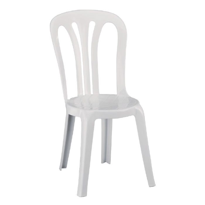Middellandse Zee kofferbak bout Resol multifunctionele stapelbare stoelen wit (6 stuks)