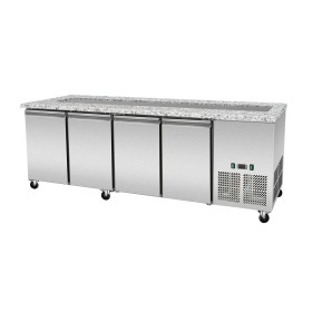 Gekoeld buffet voor 6x GN1/1 met roze-grijs graniet | 223 x 82 x 85,5 cm