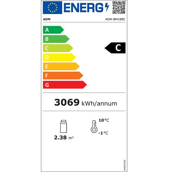 ADM BM188C Professionele display koeling met 3 glazen deuren