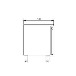 Koelwerkbank met 2 deuren - 260 liter