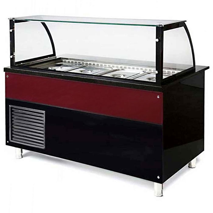 Luxe gekoeld buffet - zwart Graniet - 112 cm - Bordeaux