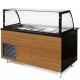 Luxe gekoeld buffet - zwart Graniet - 200 cm - Hout