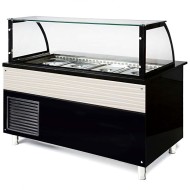 Luxe gekoeld buffet - zwart Graniet - 112 cm - Wit