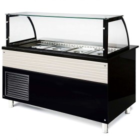 Luxe gekoeld buffet - zwart Graniet - 112 cm - Wit