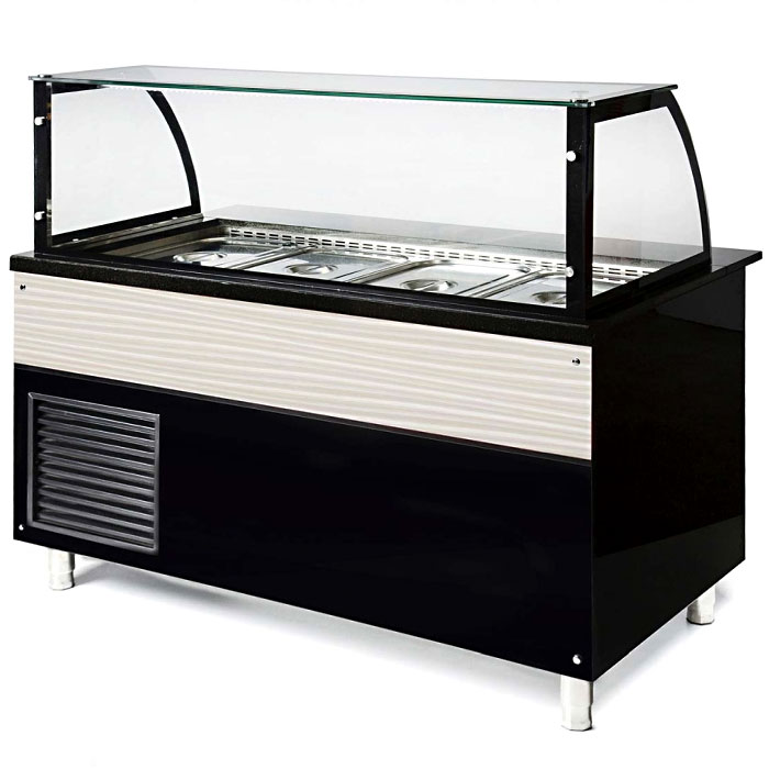 Luxe gekoeld buffet - zwart Graniet - 112 cm - Wit