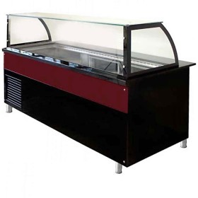 Luxe gekoeld buffet - zwart Graniet - 180 cm - Bordeaux