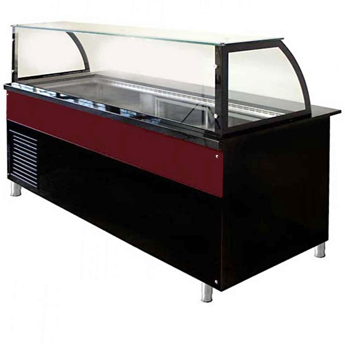 Luxe gekoeld buffet - zwart Graniet - 180 cm - Bordeaux