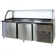 Luxe gekoeld buffet - zwart Graniet - 180 cm - Bordeaux
