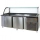 Luxe gekoeld buffet - zwart Graniet - 200 cm - Wit