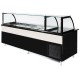 Luxe gekoeld buffet - zwart Graniet - Kassatafel - 200 cm - half Wit