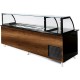 Luxe gekoeld buffet - zwart Graniet - Kassatafel - 250 cm - Hout