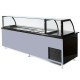 Luxe gekoeld buffet - zwart Graniet - Kassatafel - 250 cm - Grijs