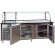 Luxe gekoeld buffet - zwart Graniet - Kassatafel - 200 cm - half Wit