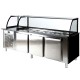 Luxe gekoeld buffet - zwart Graniet - Kassatafel - 250 cm - half Wit