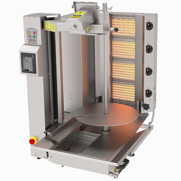 Automatische robot Döner Kebab grill - Gas met 4 branders