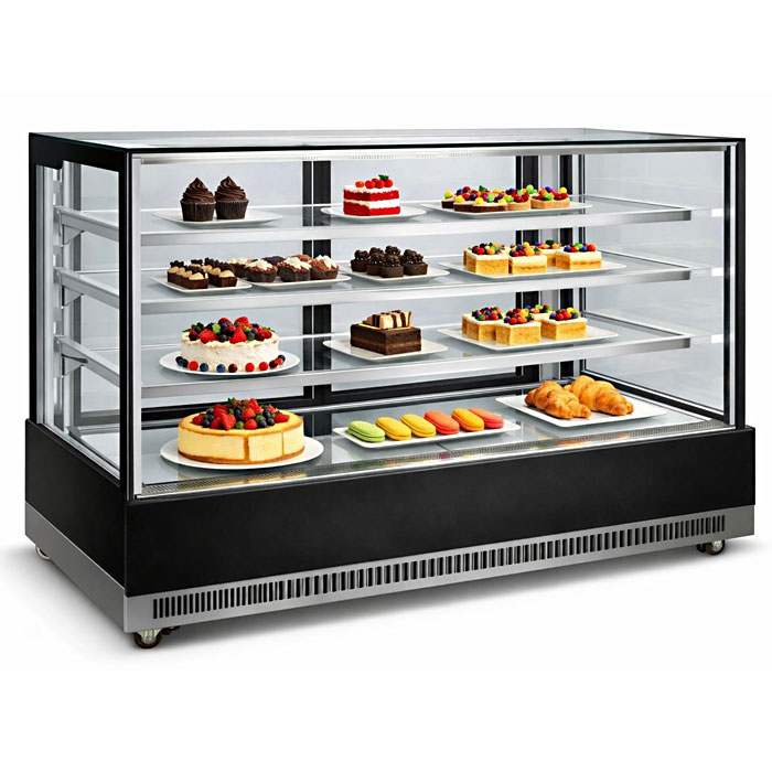 ADM Luxe Gebak- en Taartvitrine met 3 schappen - 90 cm