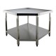 ADM RVS Hoek-werktafel - blad: 1000x1000x700x700mm - 850mm