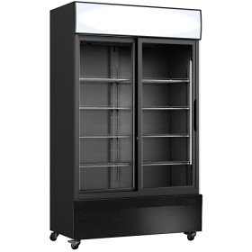 ADM VC112 Professionele display koeling met lichtbak en 2 glazen deuren