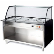 Luxe verwarmd Bain Marie Buffet | 3 x GN 1/1 | 114 cm - Wit
