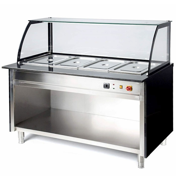 Luxe verwarmd Bain Marie Buffet | 3 x GN 1/1 | 114 cm - Bordeaux