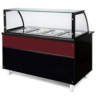 Luxe verwarmd Bain Marie Buffet | 3 x GN 1/1 | 114 cm - Bordeaux