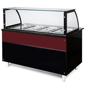 Luxe verwarmd Bain Marie Buffet | 3 x GN 1/1 | 114 cm - Bordeaux