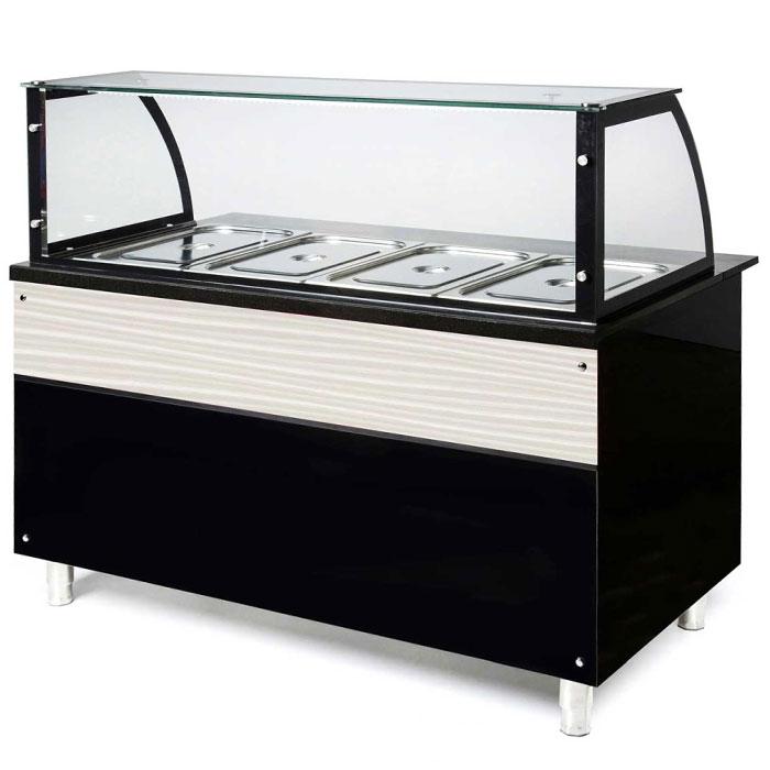 Luxe verwarmd Bain Marie Buffet | 3 x GN 1/1 | 114 cm - Wit