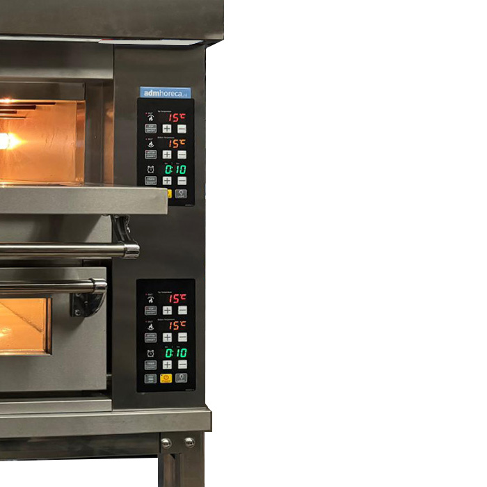 Pizzaoven Alp digitaal 6+6 pizza's van Ø 33 cm