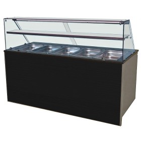 Gekoeld buffet voor 5x GN 1/1 met houten frontpaneel | 1800 x 800 x 1310 mm