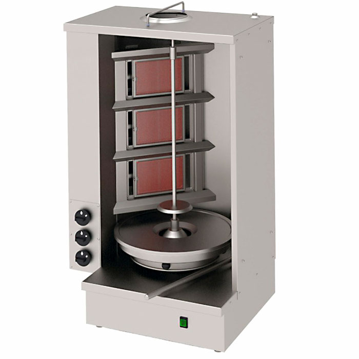 ADM Shoarma Grill op Gas met 3 branders