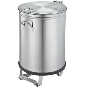 ADM RVS Afvalbak - 105 liter en brandveilig