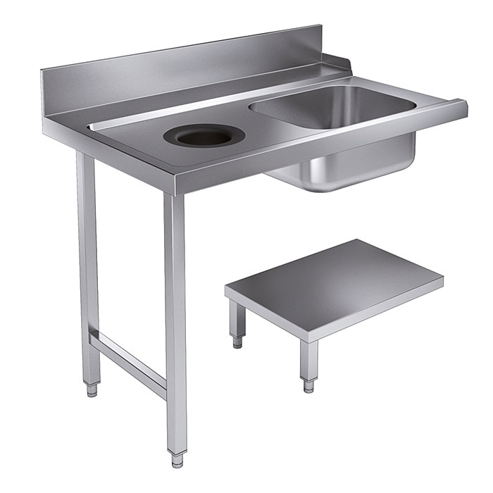 Aanvoertafel Bodemschap met Afvalgat 1200 Links t.b.v. 7280.0045-0046