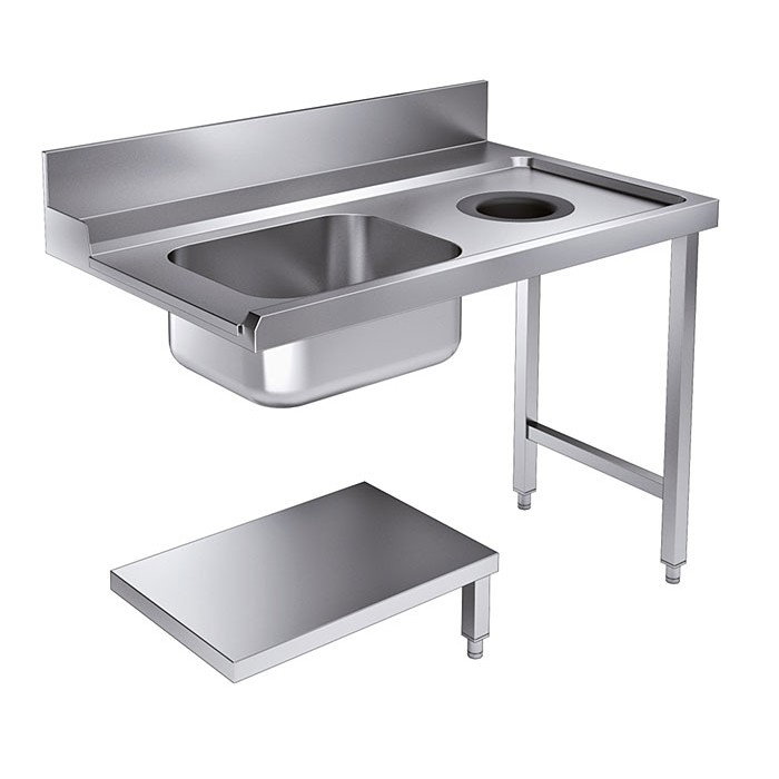 Aanvoertafel Bodemschap met Afvalgat 1200 Rechts t.b.v. 7280.0045-0046