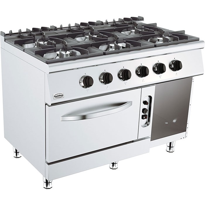 Base 700 Gasfornuis met 6 Branders en Gasoven