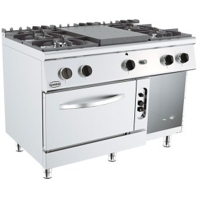 Base 700 Kookplaatfornuis met 4 Branders en Oven op Gas