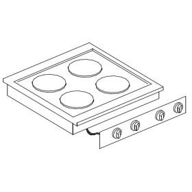 Elektrisch Kookunit met 4 Platen