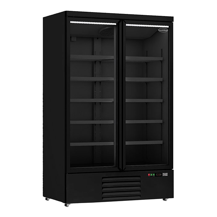 Koelkast 2 Glasdeuren Zwart Jde-1000R Bl
