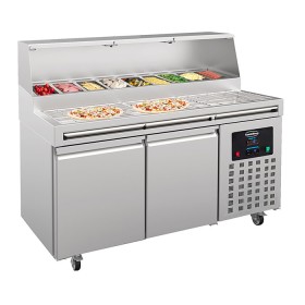 Pizzawerkbank 2 Deuren en 9 x 1/3 Gn Pan