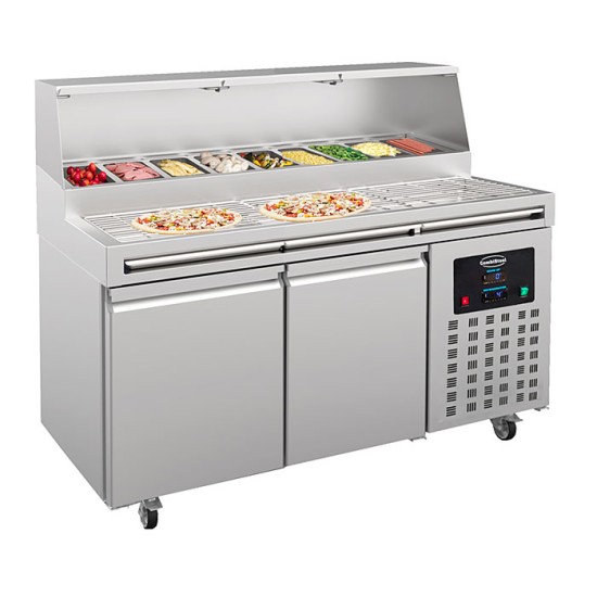 Pizzawerkbank 2 Deuren en 9 x 1/3 Gn Pan