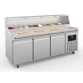 Pizzawerkbank 3 Deuren en 13 x 1/3 Gn Pan