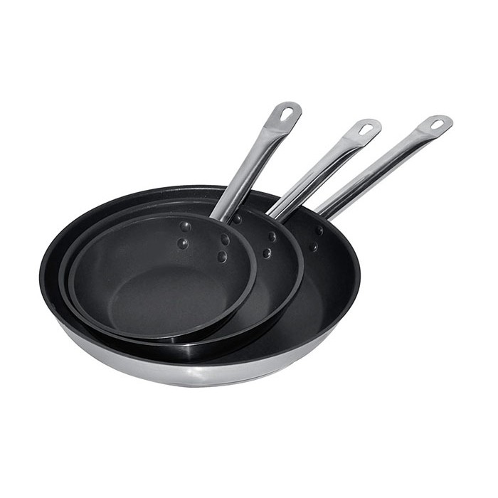 Koekenpan Rvs + Teflon Ø32 4L