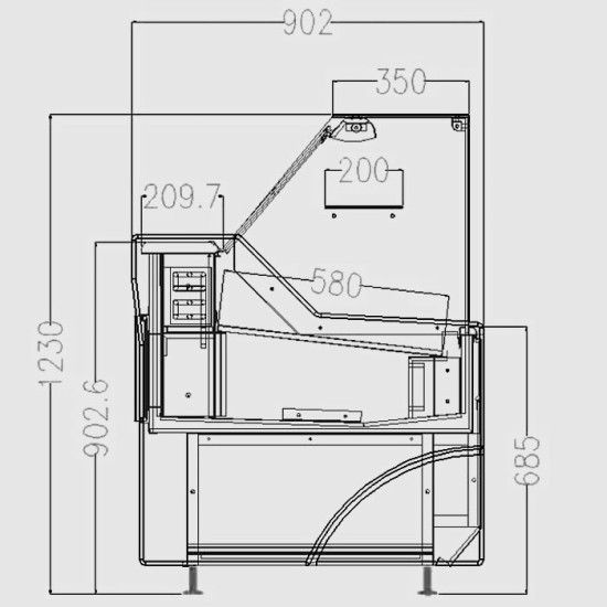 Combisteel Koelvitrine Wesley 1.3