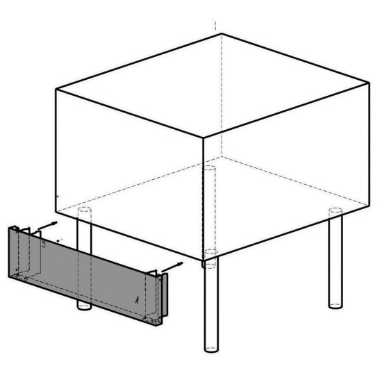 Frontpaneel R.V.S., grill G22/GPLP8-N