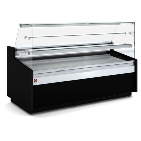 Geventileerde vitrinetoonbank, patisserie glas, met reserve – ZWART