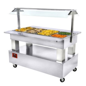 Warm buffet, bain-marie, 4x GN 1/1-150 (wit hout)