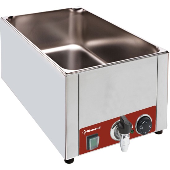 Elektrische bain-marie tafelmodel GN 1/1 - 150 mm + kraan