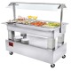 Buffet - Salad bar, gekoeld, 4x GN 1/1-150 (wit hout)