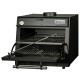 Houtskooloven-BBQ, GN 1/1 (60 Kg/h)/Zwart